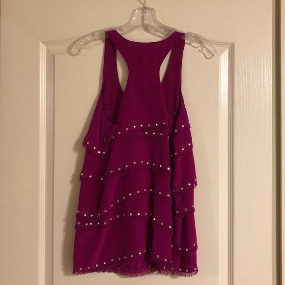 Magenta Madison Marcus Top with Silver Detailing - Picture 2 of 2